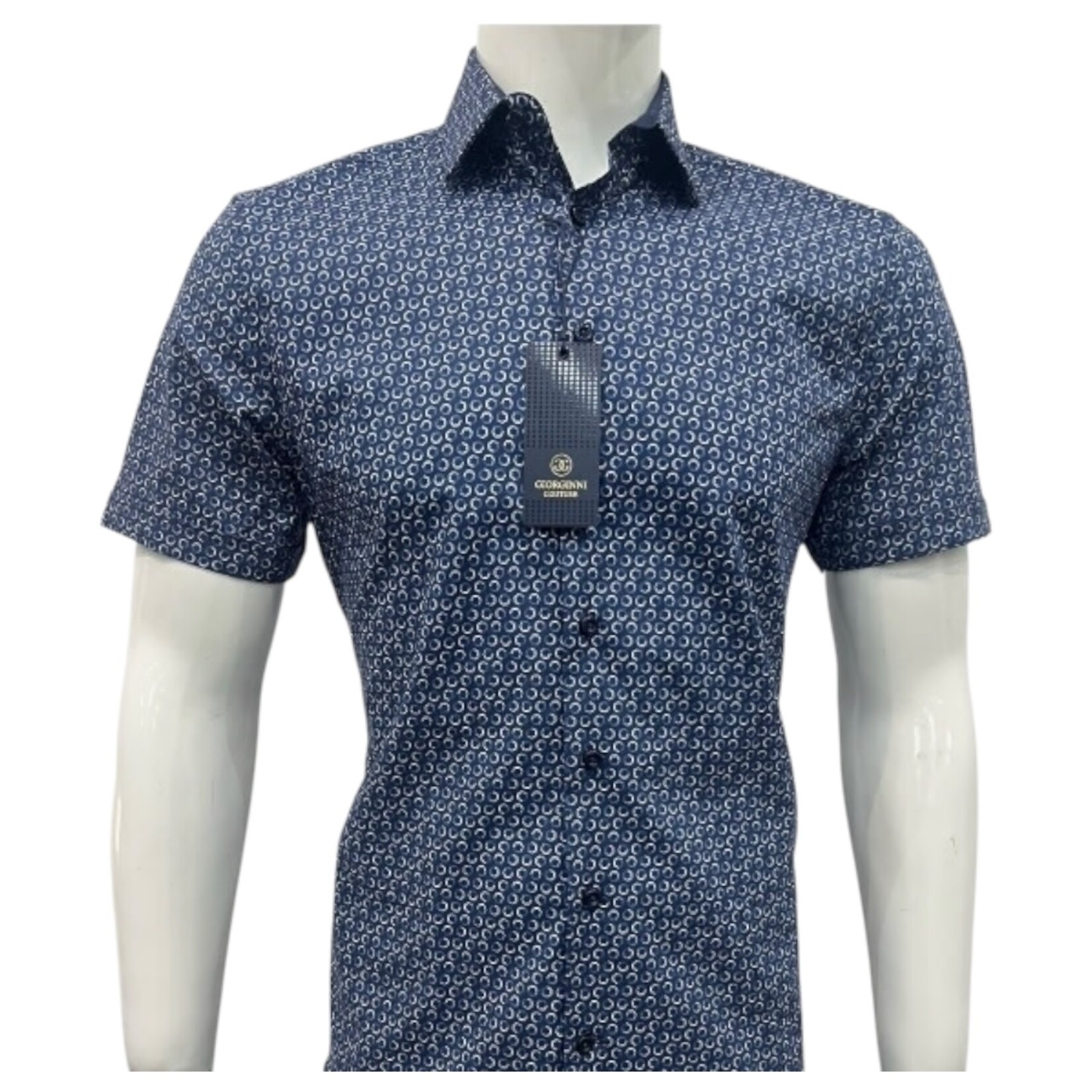 GIORGINNI GIORGINNI SHORT SLEEVE PATTERNED SHIRT FPS-2450