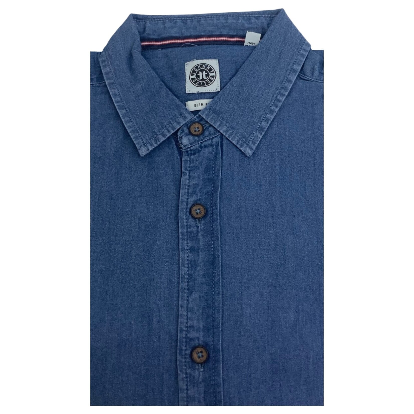 JOHNNY COTTON JOHNNY COTTON LONG SLEEVE DEMIN SHIRT DEN-2047