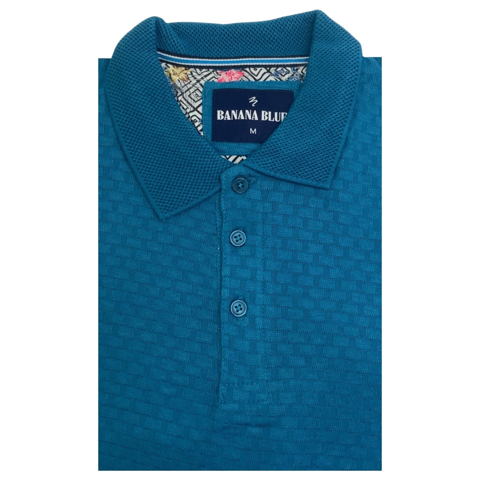 BANANA BLUE BANANA BLUE SELF PATTERN POLO JO-39463