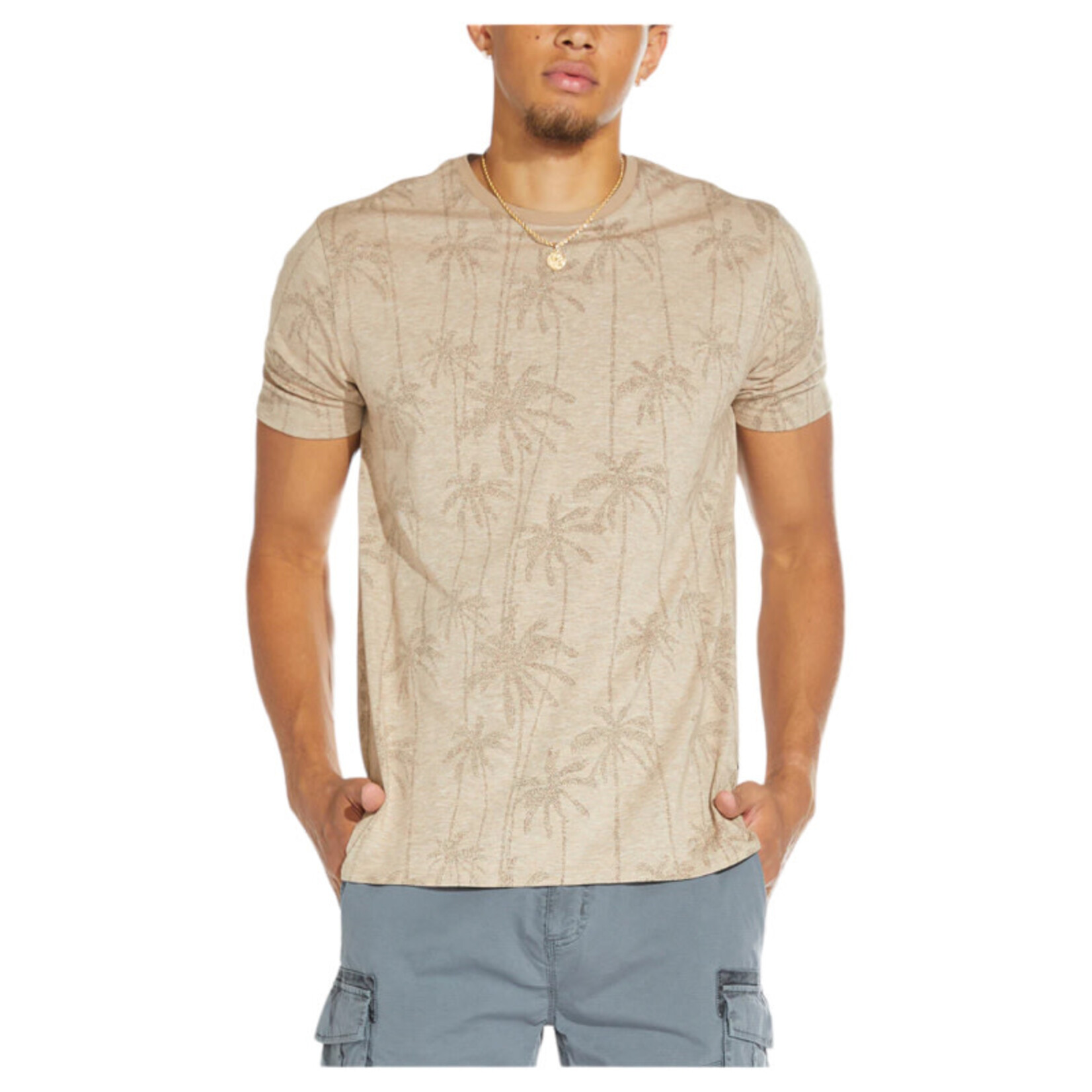 MICROS MICROS PALM PRINT CREW NECK T-SHIRT MZST-9246