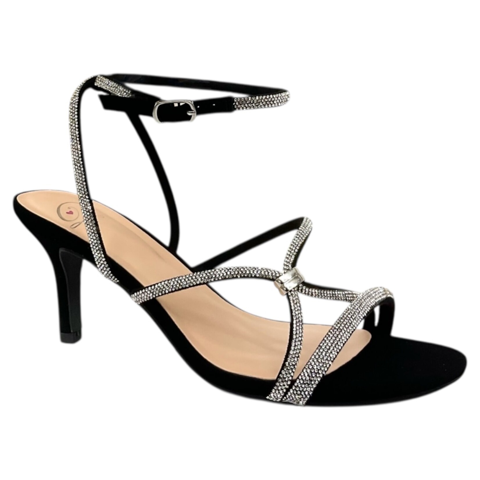 DELICIOUS DELICIOUS RHINESTONE ANKLE STRAP HEEL PATRICIA