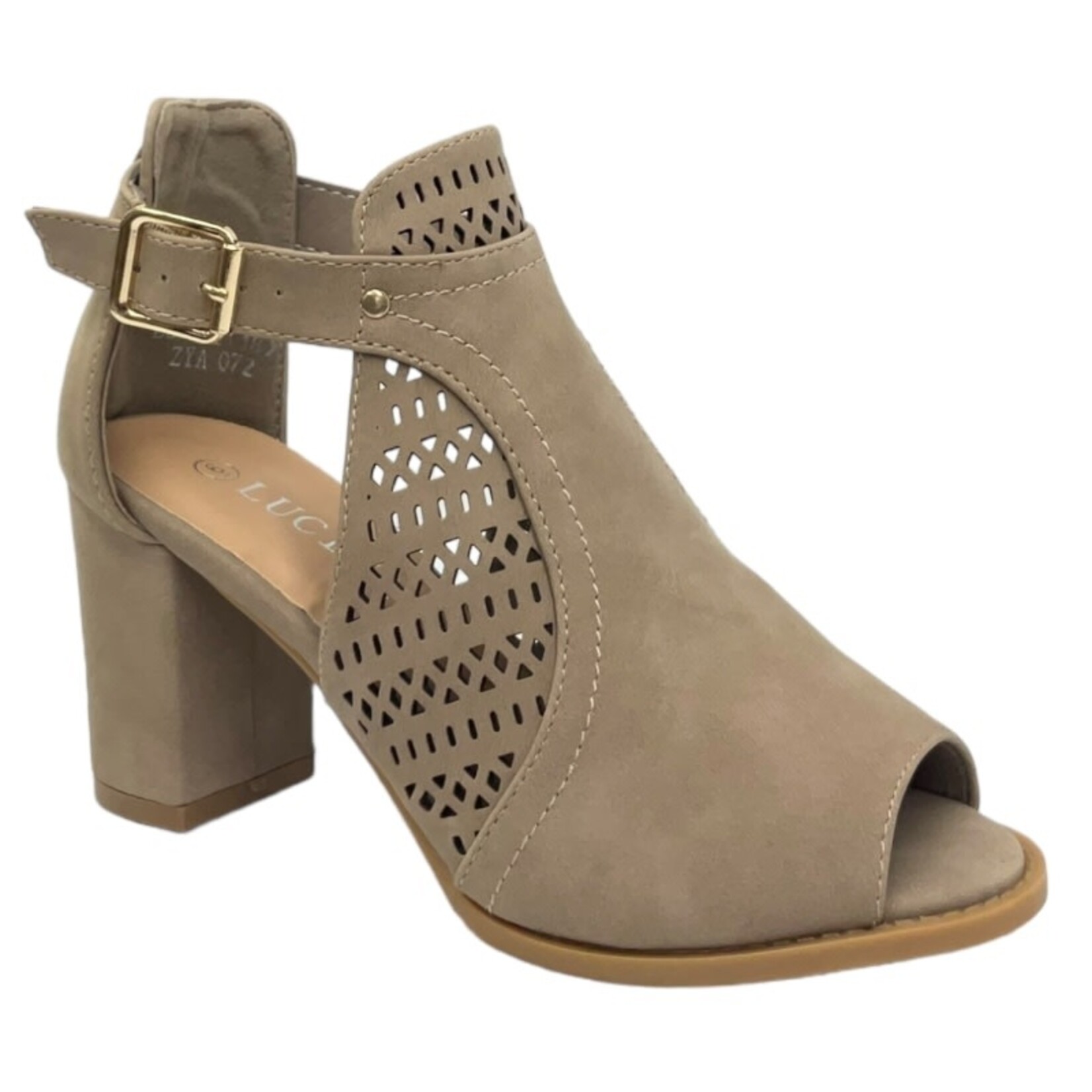 LUCITA LUCITA CAGED LASER CUT BLOCK HEEL B5-042