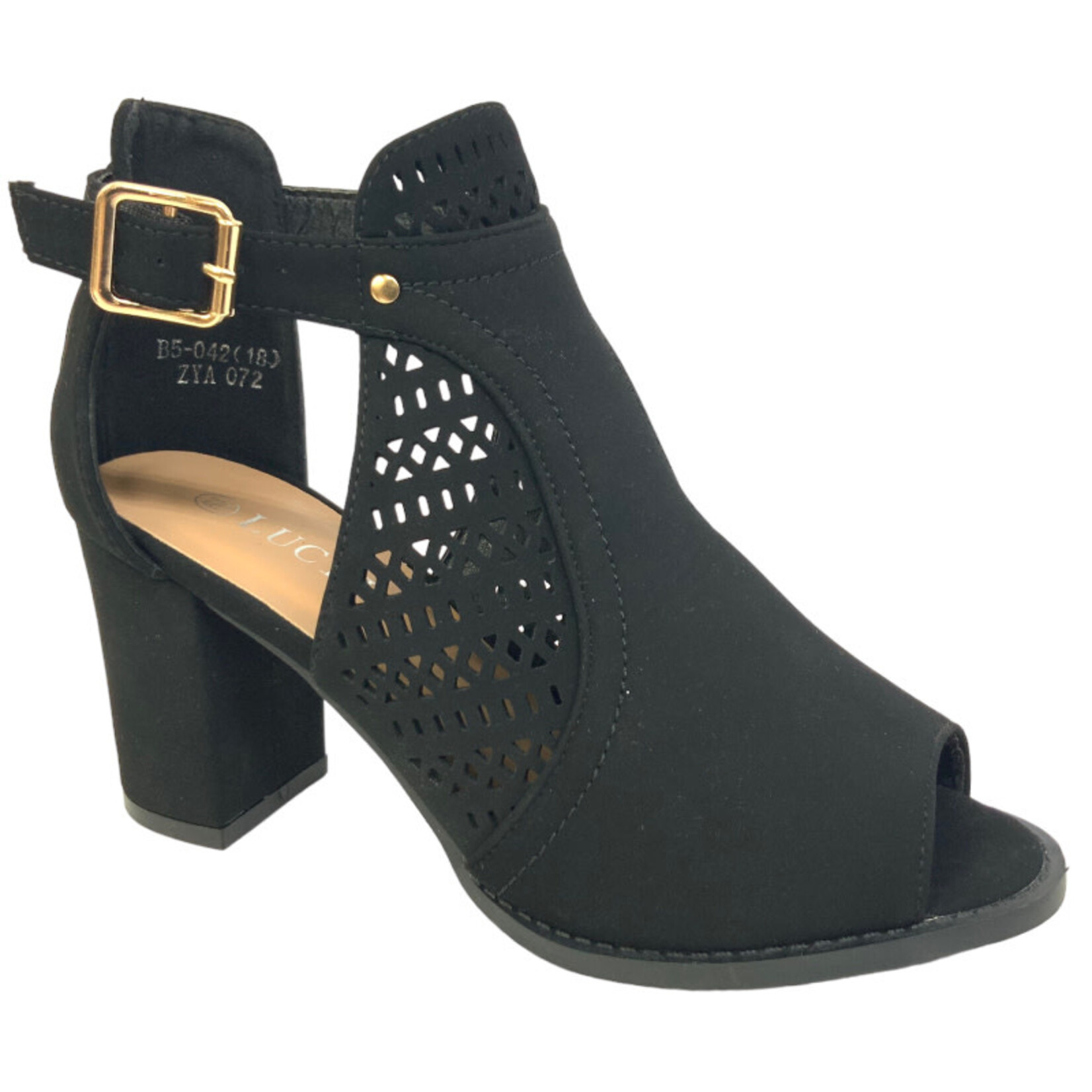 LUCITA LUCITA CAGED LASER CUT BLOCK HEEL B5-042