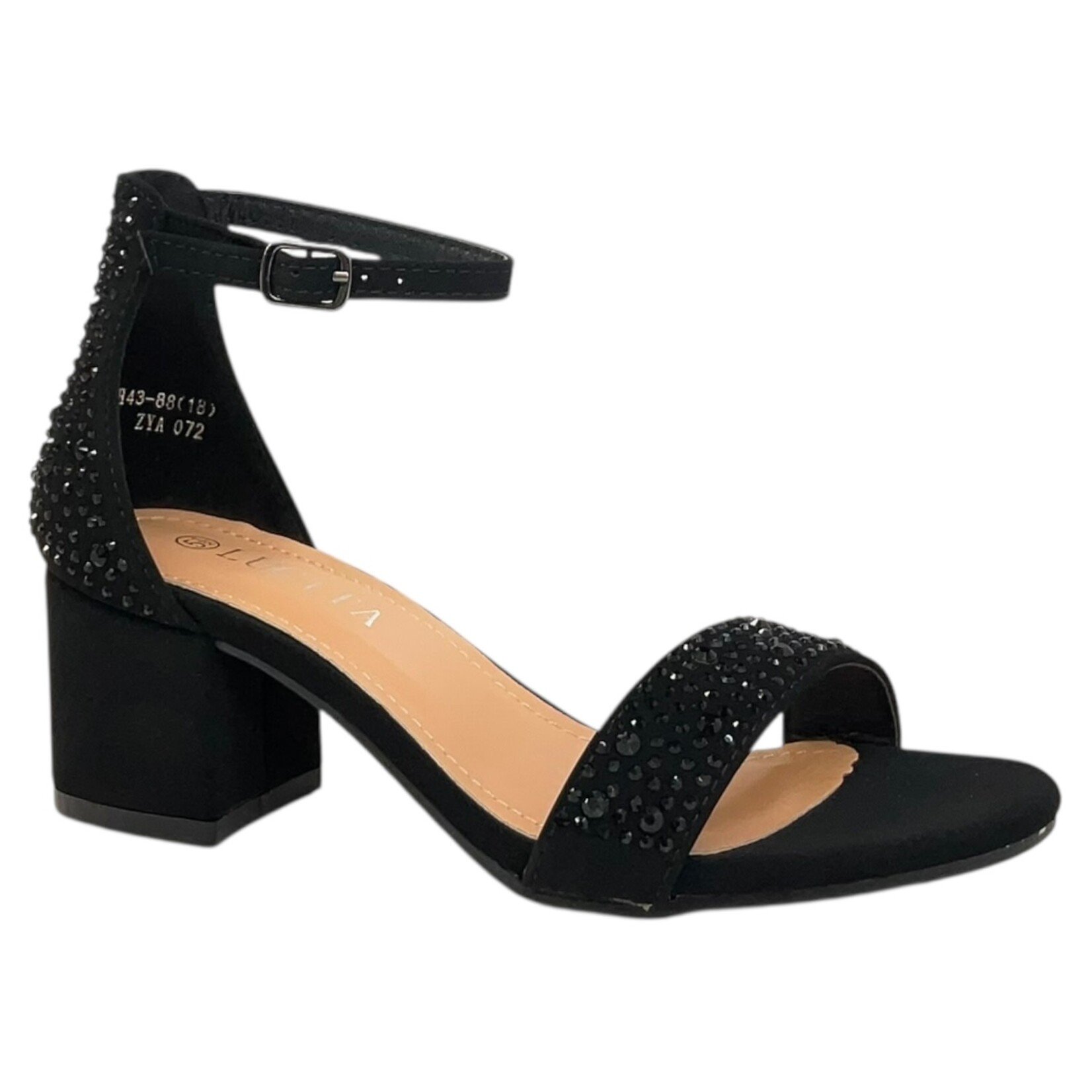LUCITA LUCITA SLINGBACK RHINESTONE BLOCK HEEL H43-88