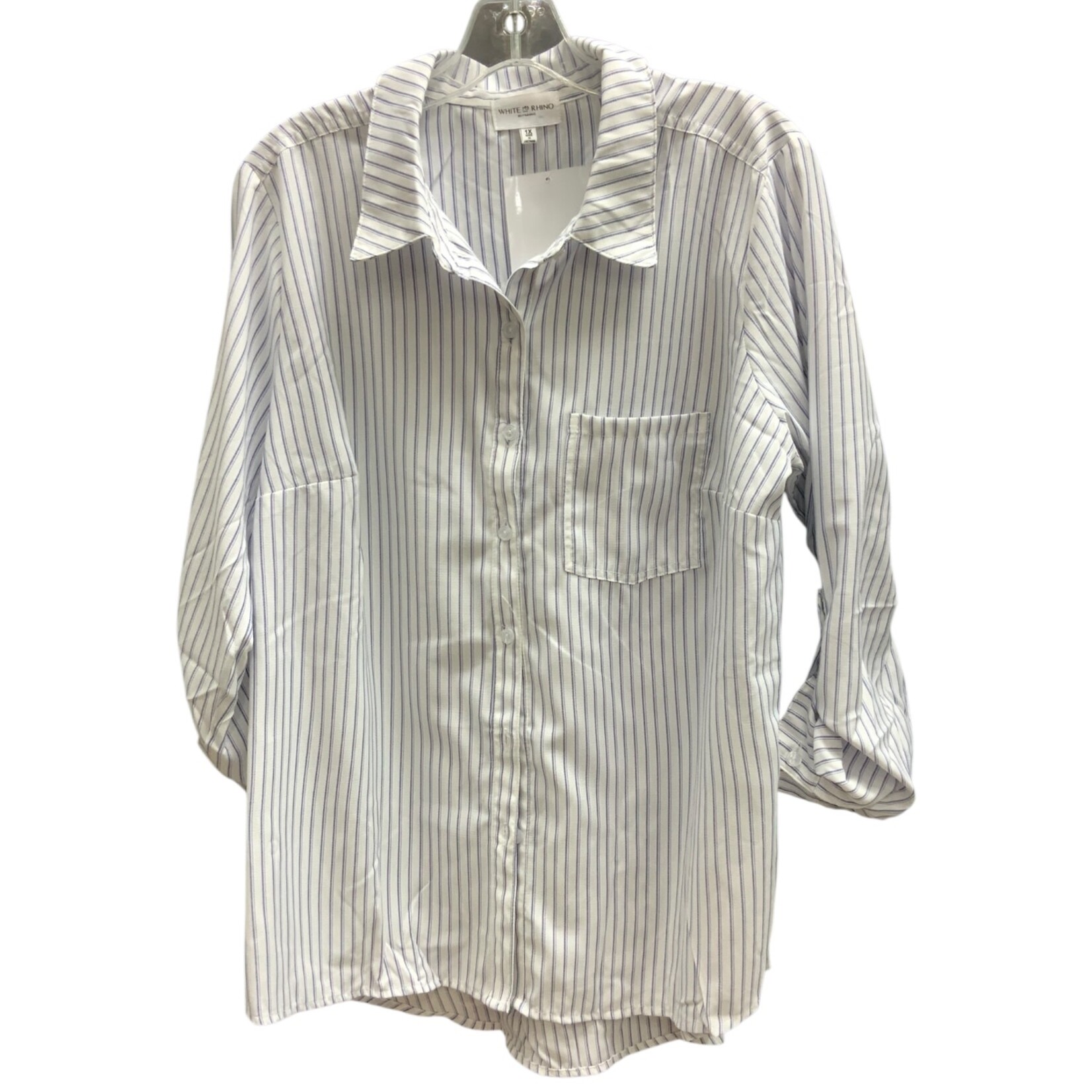 DNA DNA PLUS SIZE YARN DIED STRIPE SHIRT 4481XB-21214