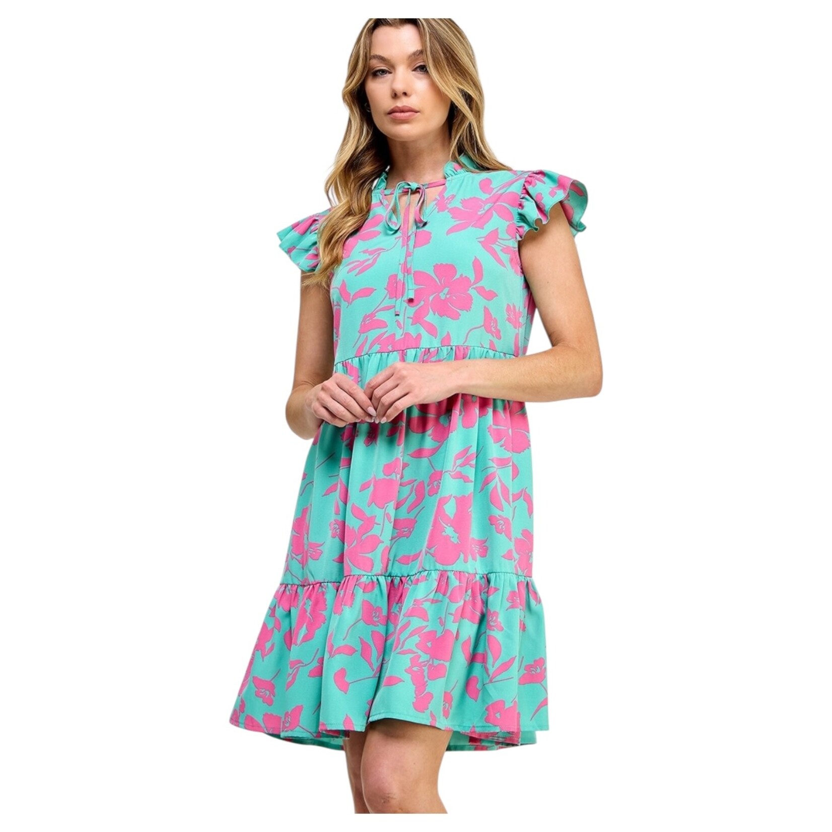 SOLUTION SOLUTION V-NECK SHORT DRESS  S-26513