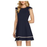 SHE & SKY SHE & SKY RUFFLED CAP SLEEVE DRESS SY7502