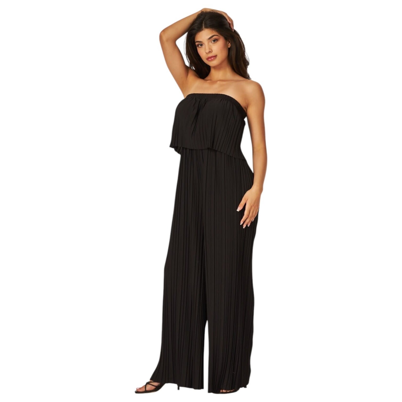 LOVE POEM LOVE POEM PLEATED STRAPLESS JUMPSUIT JS800