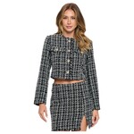 CHOCOLATE CHOCOLATE TWEED BUTTON FRONT JACKET MJ5519