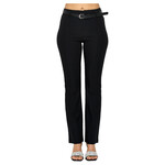 CHOCOLATE CHOCOLATE TWILL MILLENIUM BOOT CUT BELTED PANTS YP5049