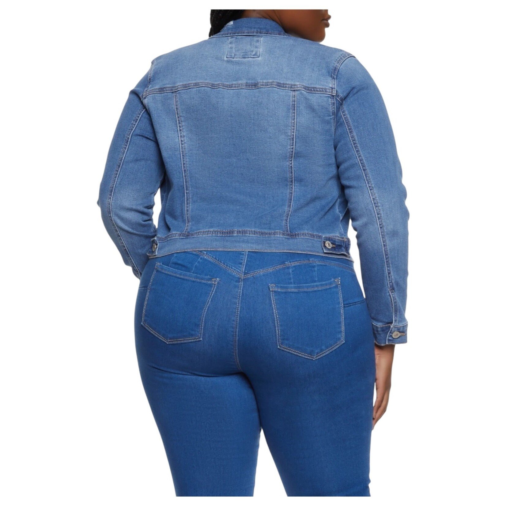 WAX JEANS WAX PLUS SIZE DENIM JACKET 90273XL