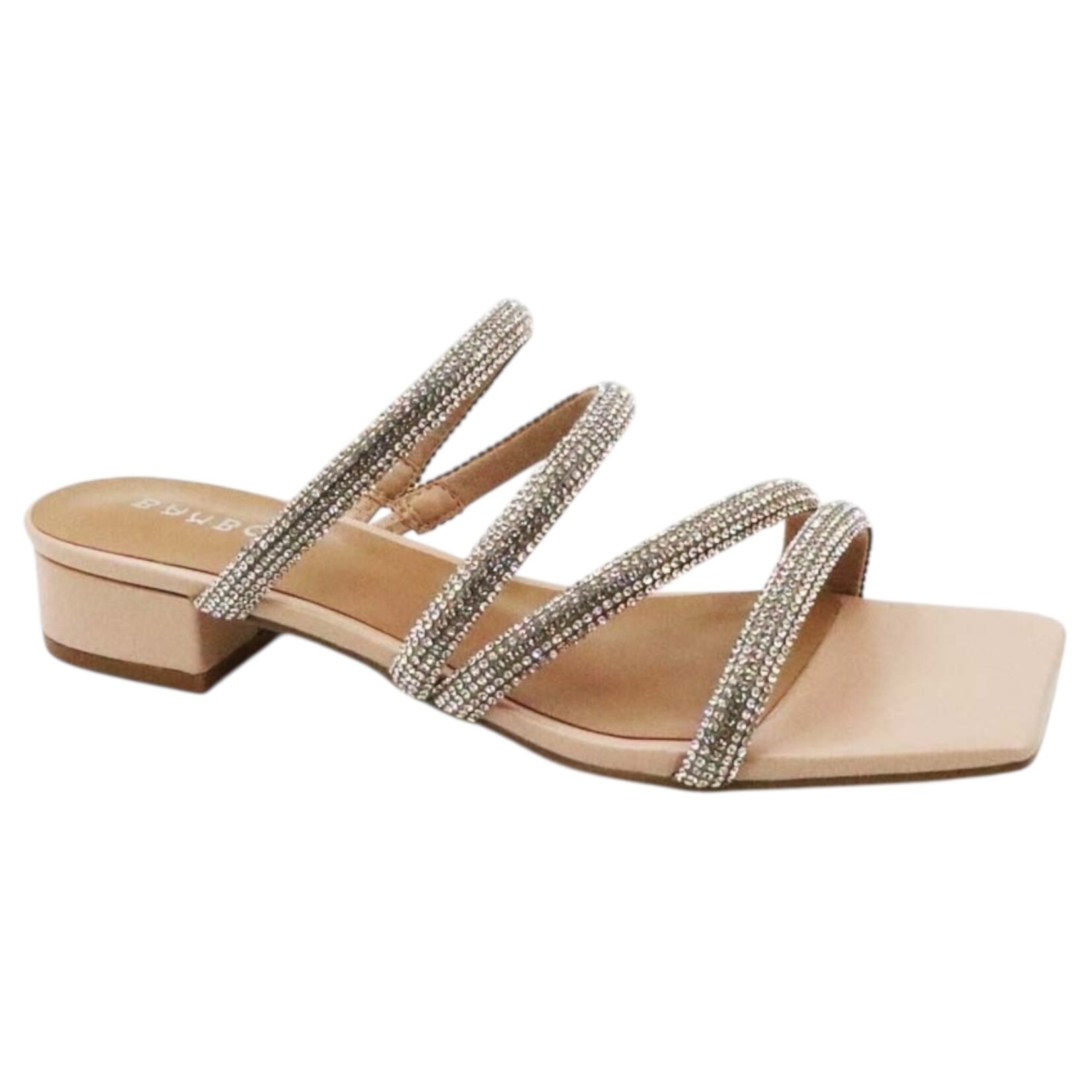 BAMBOO BAMBOO STRAPPY RHINESTONE LOW HEEL BRIO-08