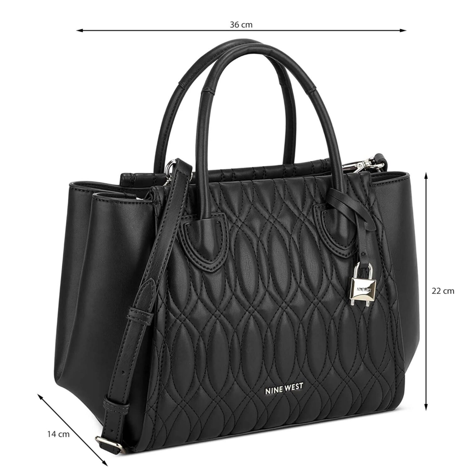 NINE WEST NINEWEST CAMDEN JET SET SATCHEL NGQ125006