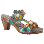 L'ARTISTE L'ARTISTE FLORAL BLOCK HEEL BARI