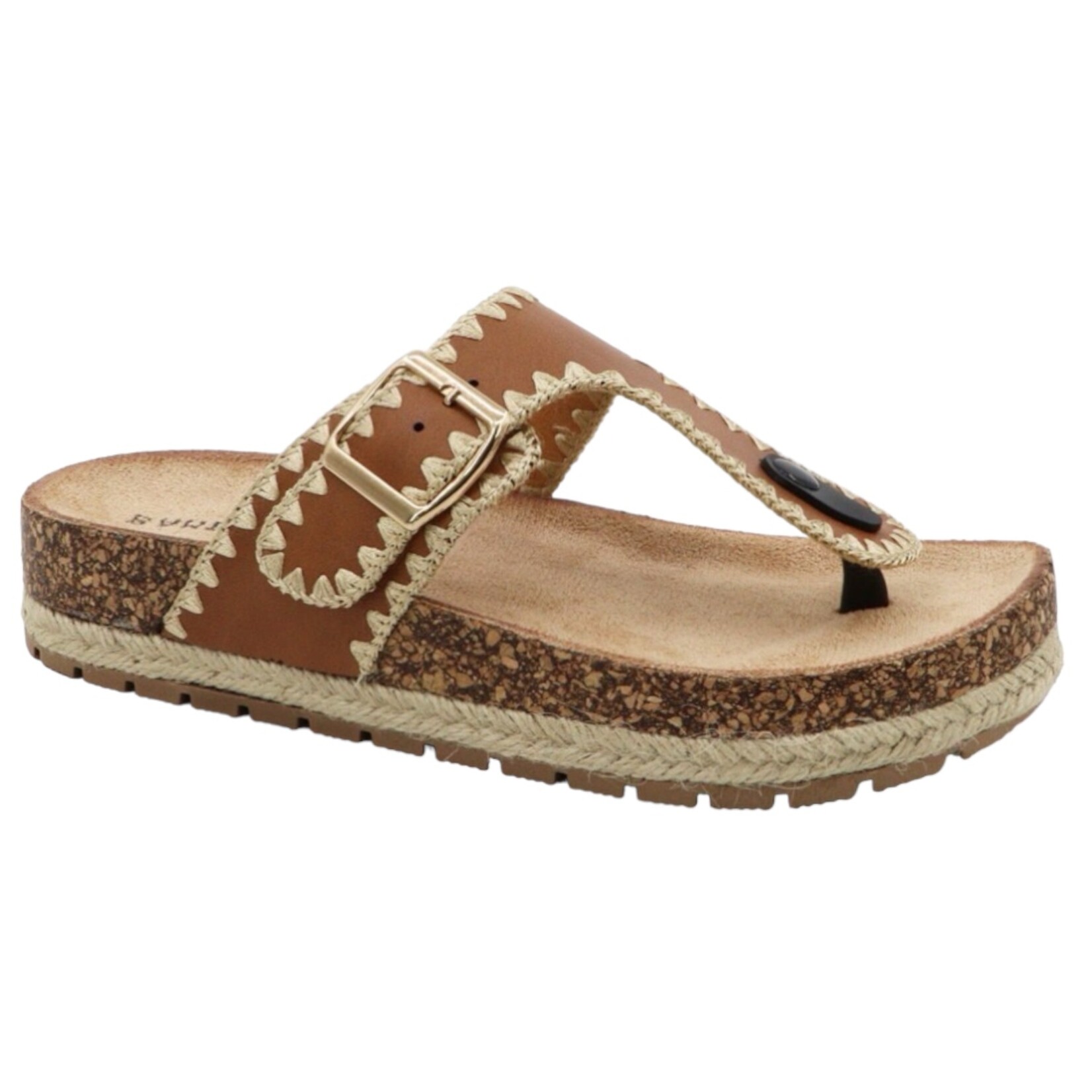 BAMBOO BAMBOO WHIP STITCHED T-BAR SLIPPER CLASH-08