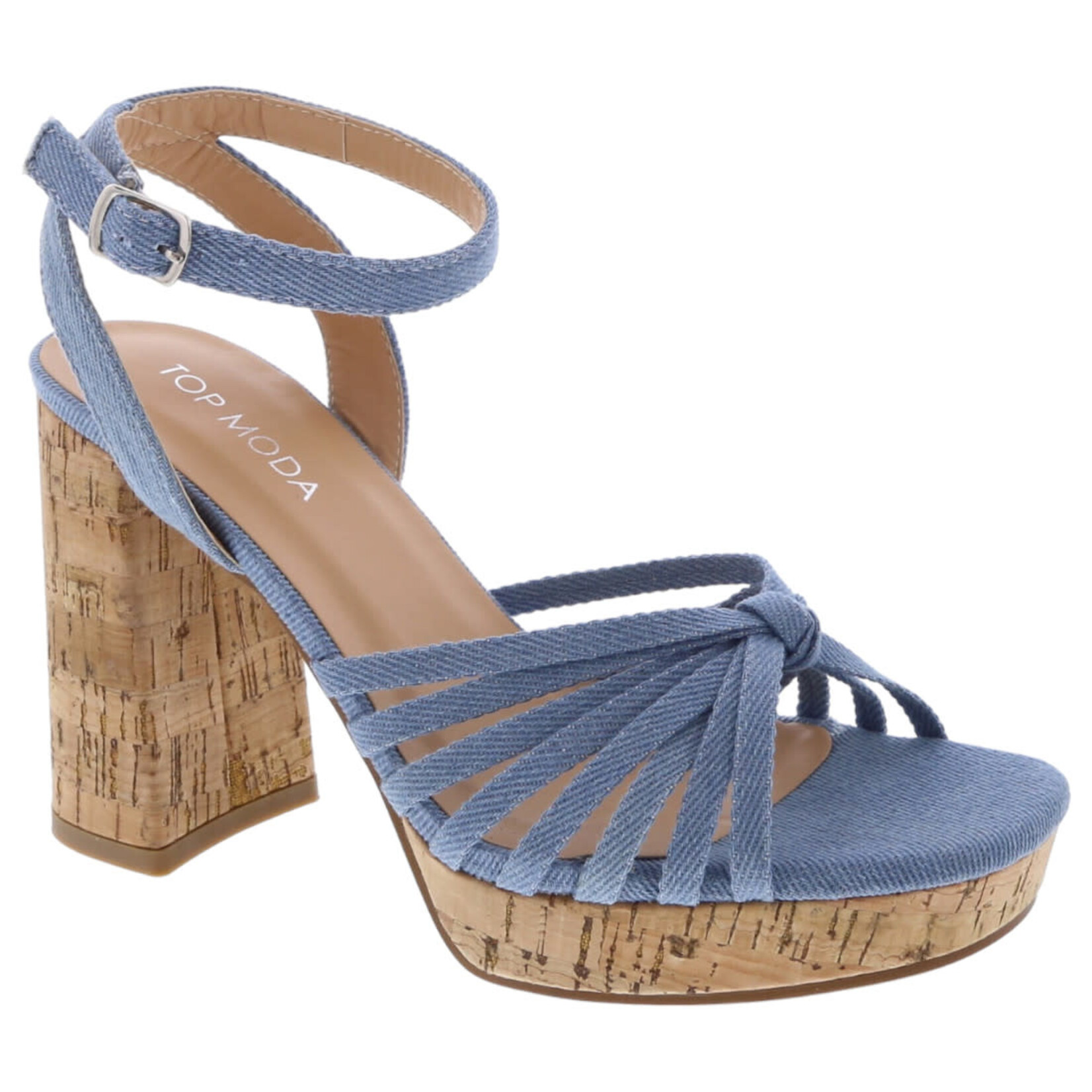 TOP MODA TOP MODA CORK PLATFORM SLINGBACK HEEL VOLOS-1