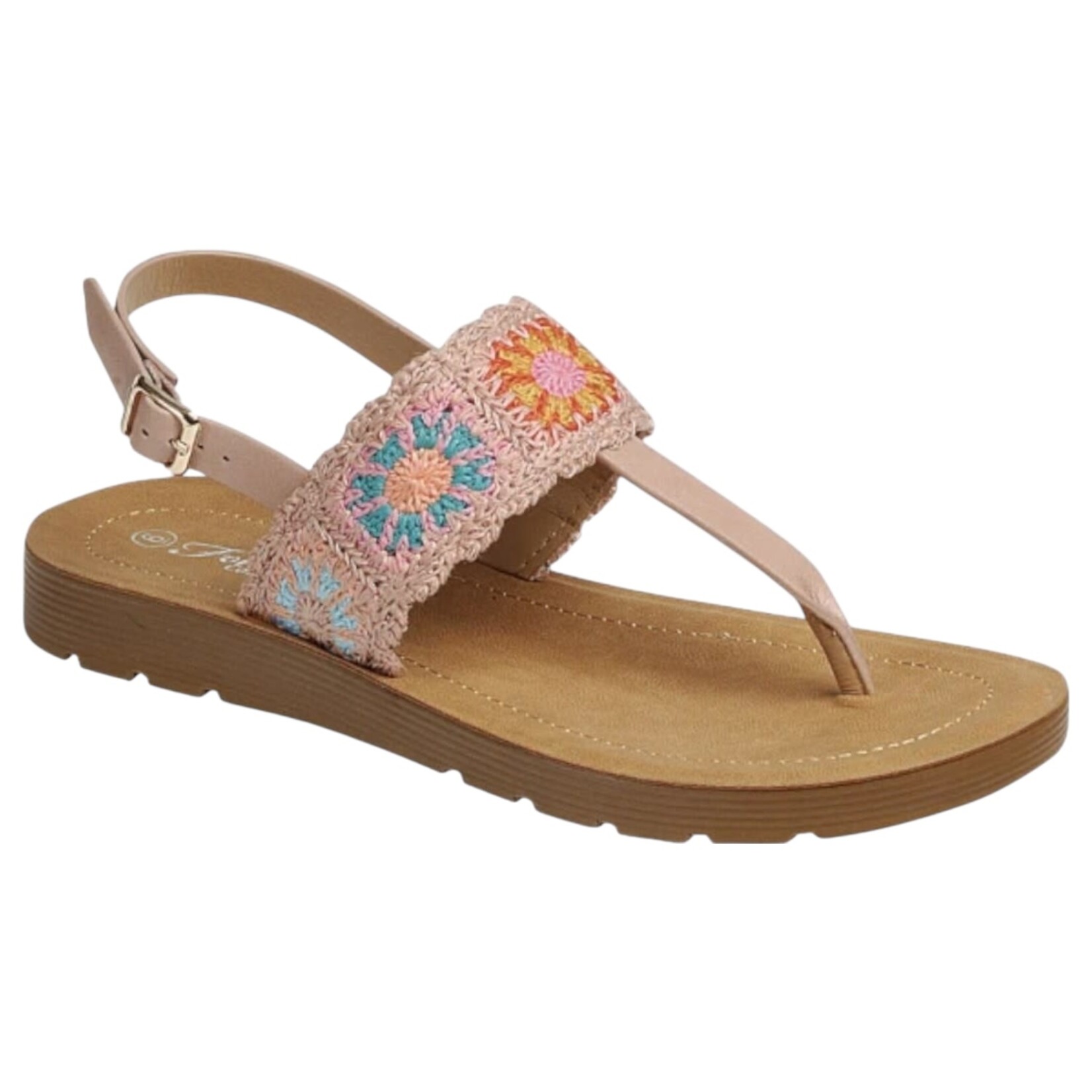 FOREVER FOREVER KNIT T-BAR SANDAL CROCHET-39