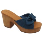 BAMBOO BAMBOO BOW BAND BLOCK HEEL WOODY-09