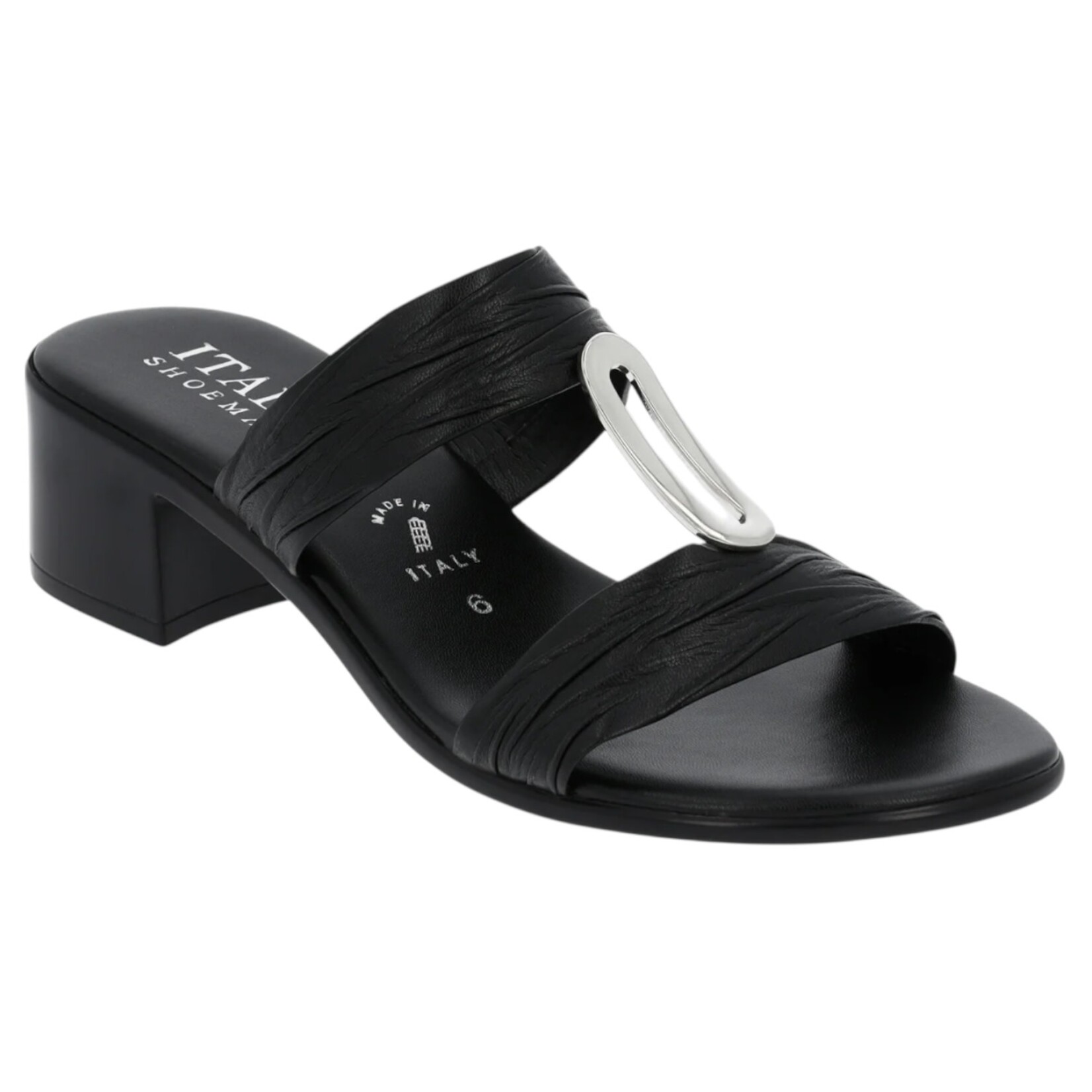 ITALIAN SHOEMAKERS ITALIAN DOUBLE BAND BLOCK HEEL JUSTINA