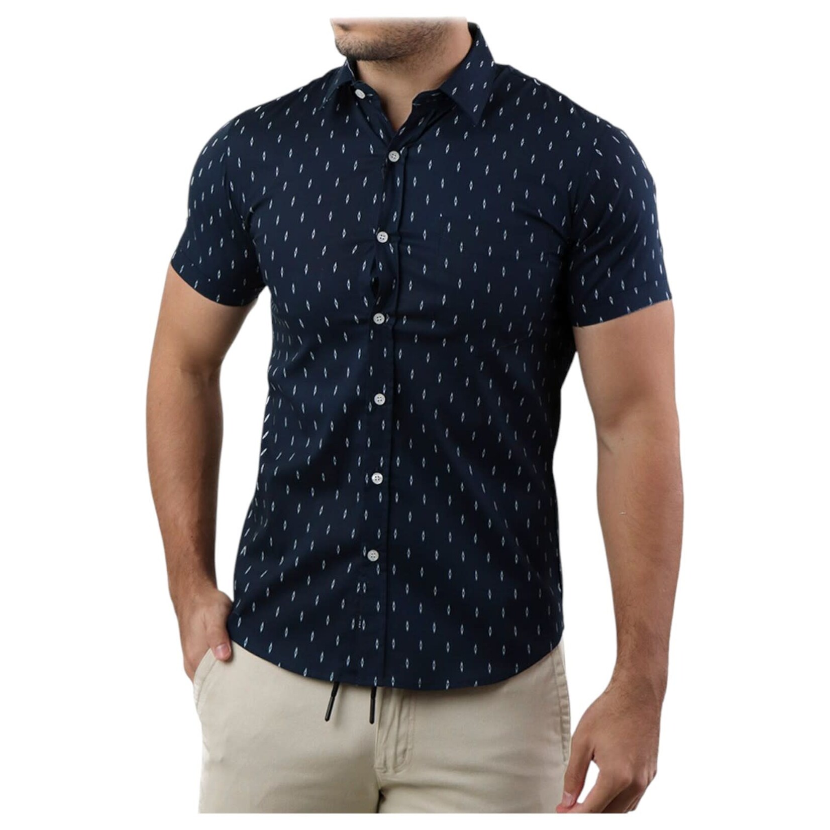 JORDACHE CLOTHING JORDACHE SHORT SLEEVE PRINT SHIRT 20C-720