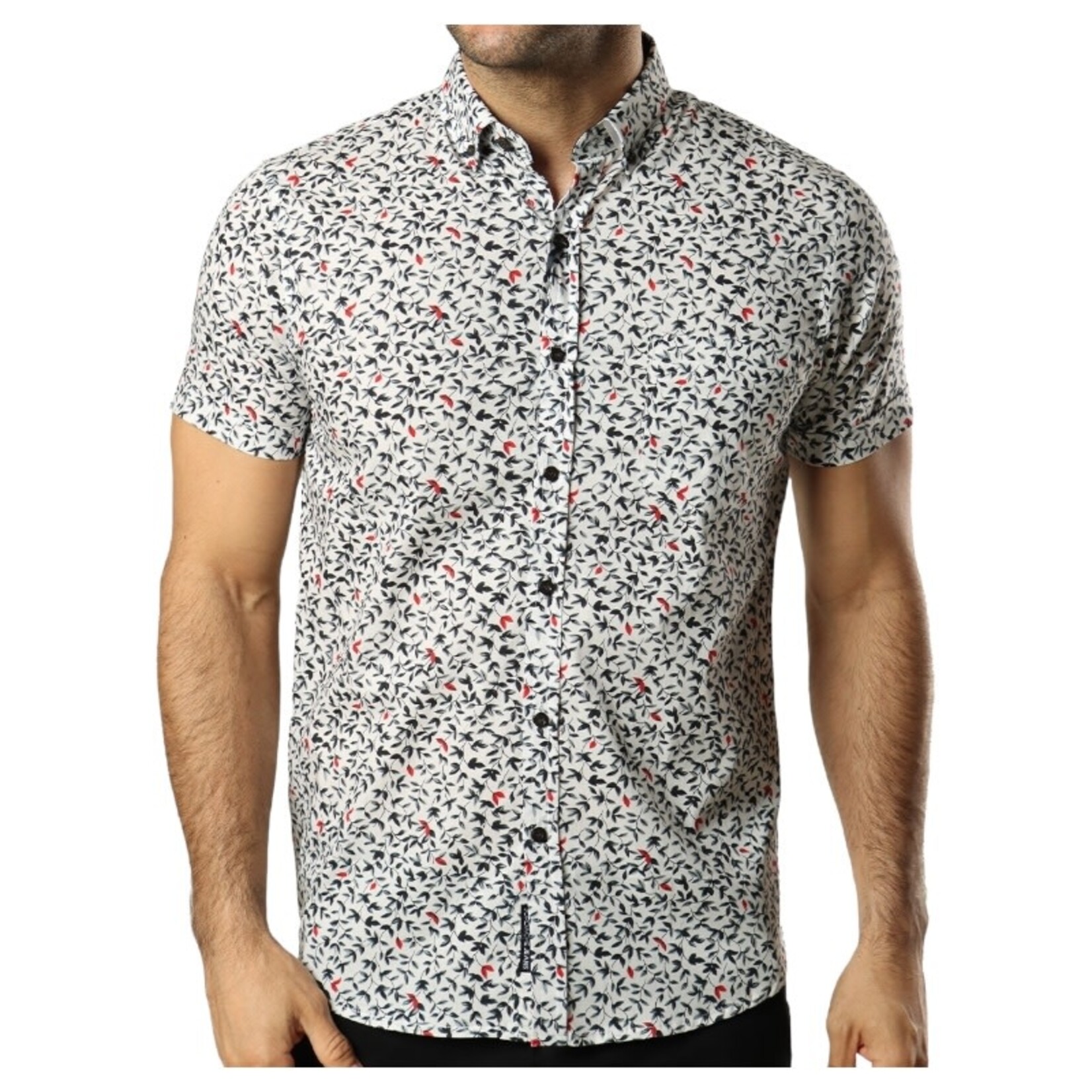 JORDACHE CLOTHING JORDACHE SHORT SLEEVE PATTERN SHIRT 20C-678