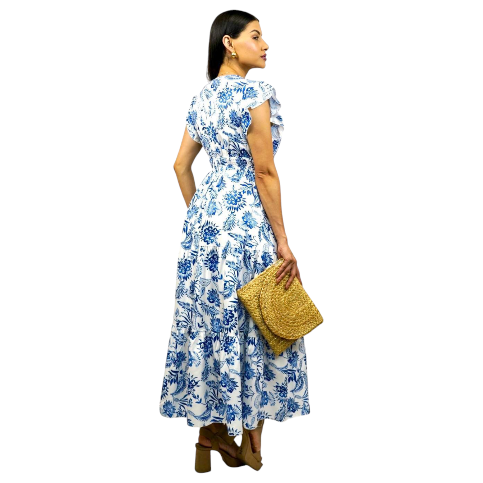 MISS KELLY MISS KELLY FRILL SLEEVE TIERED MAXI DRESS SD5242