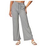 LOVE POEM LOVE POEM STRETCHY RIBBED DRAWSTRING WIDE LEG PANT EVE01