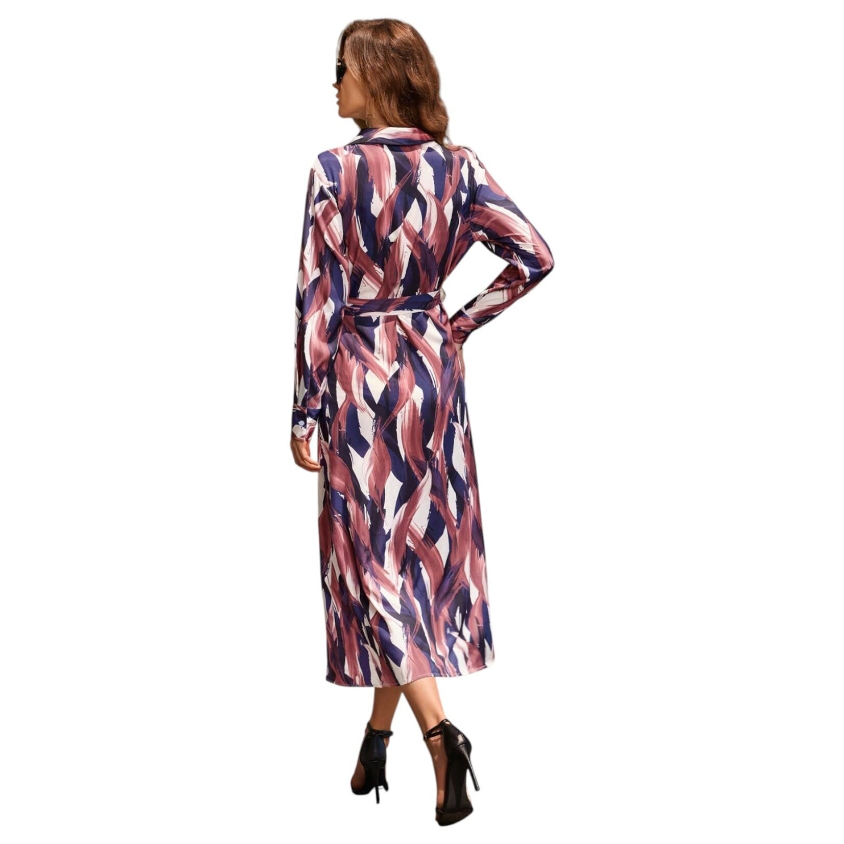 MISS KELLY MISS KELLY LONG SLEEVE BUTTON UP DRESS SD4998