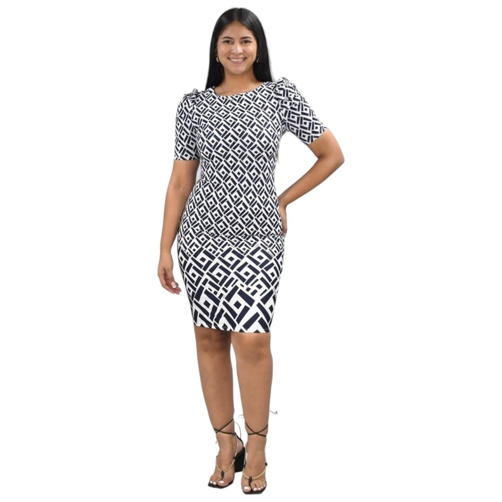 CHOCOLATE ITALY CHOCOLATE ITALY SHORT SLEEVE DRESS B16325