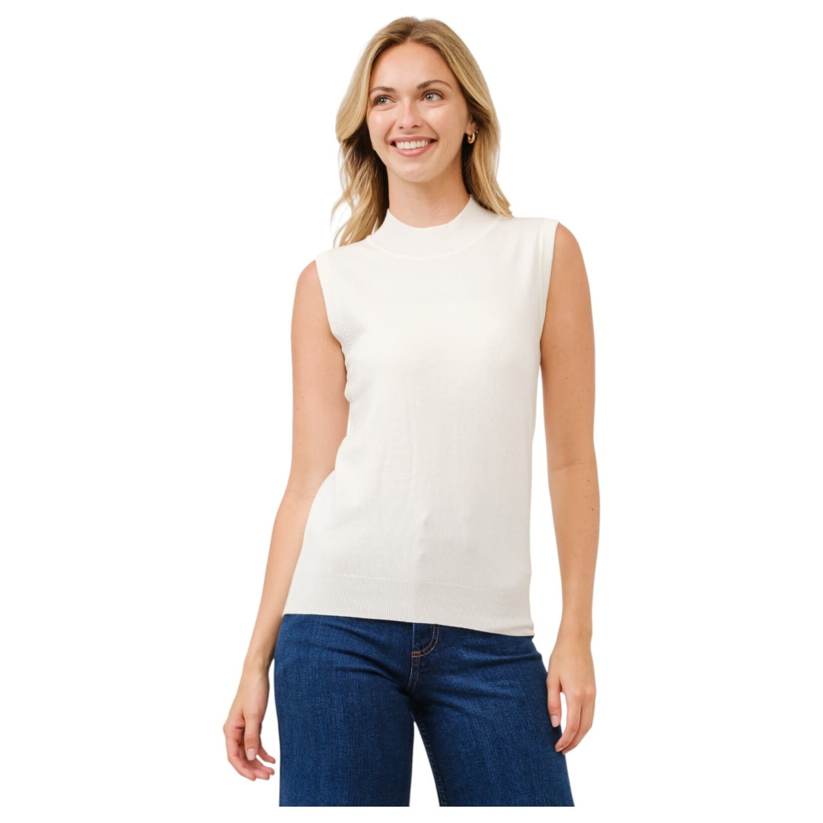 CIELO CIELO ROUND NECK SLEEVELESS SWEATER SW225-3