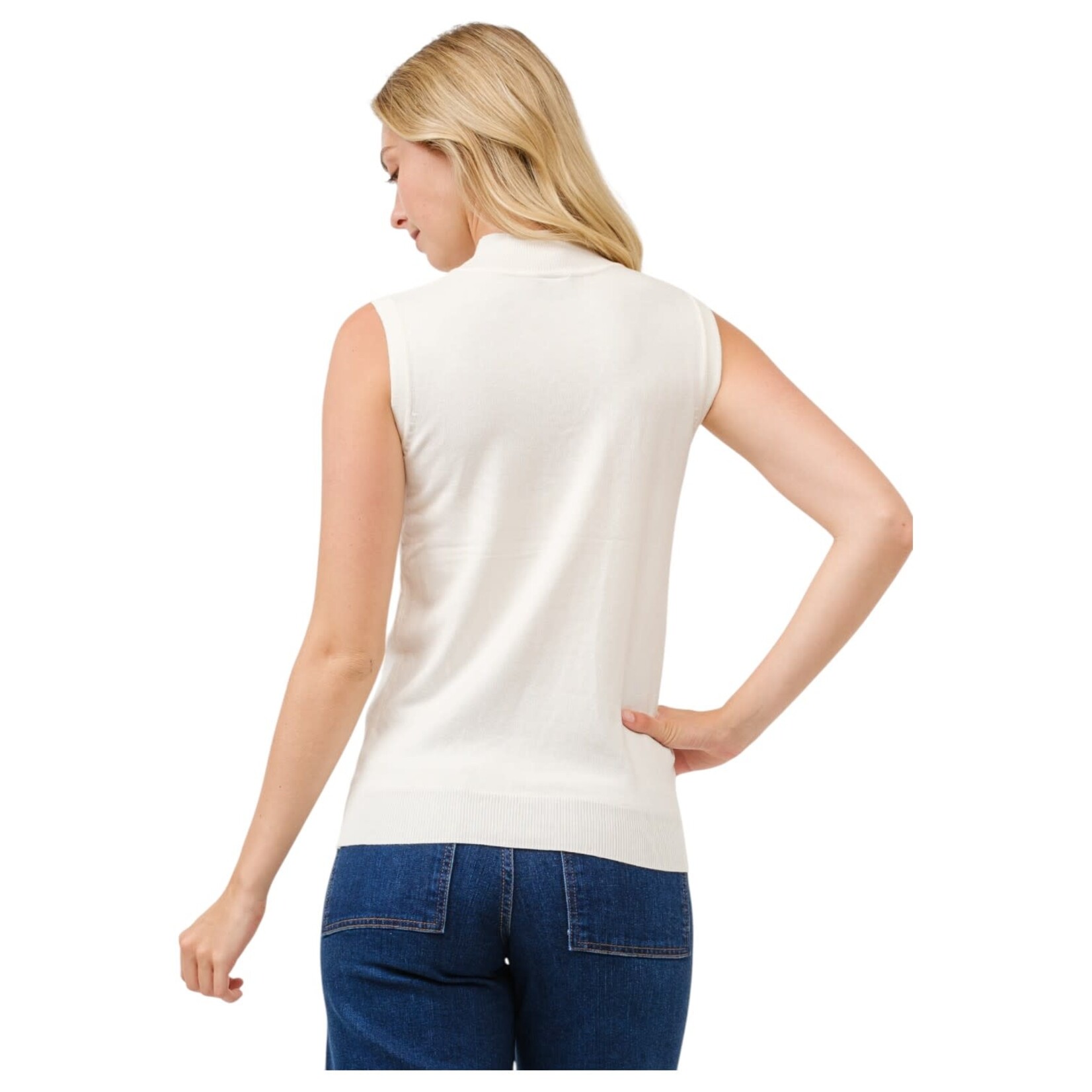 CIELO CIELO ROUND NECK SLEEVELESS SWEATER SW225-3