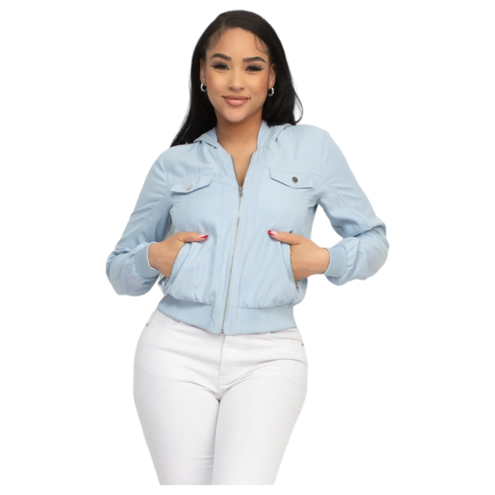 IRIS IRIS PEACH SKIN BOMBER JACKET IJ99352