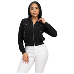 IRIS IRIS PEACH SKIN BOMBER JACKET IJ99352
