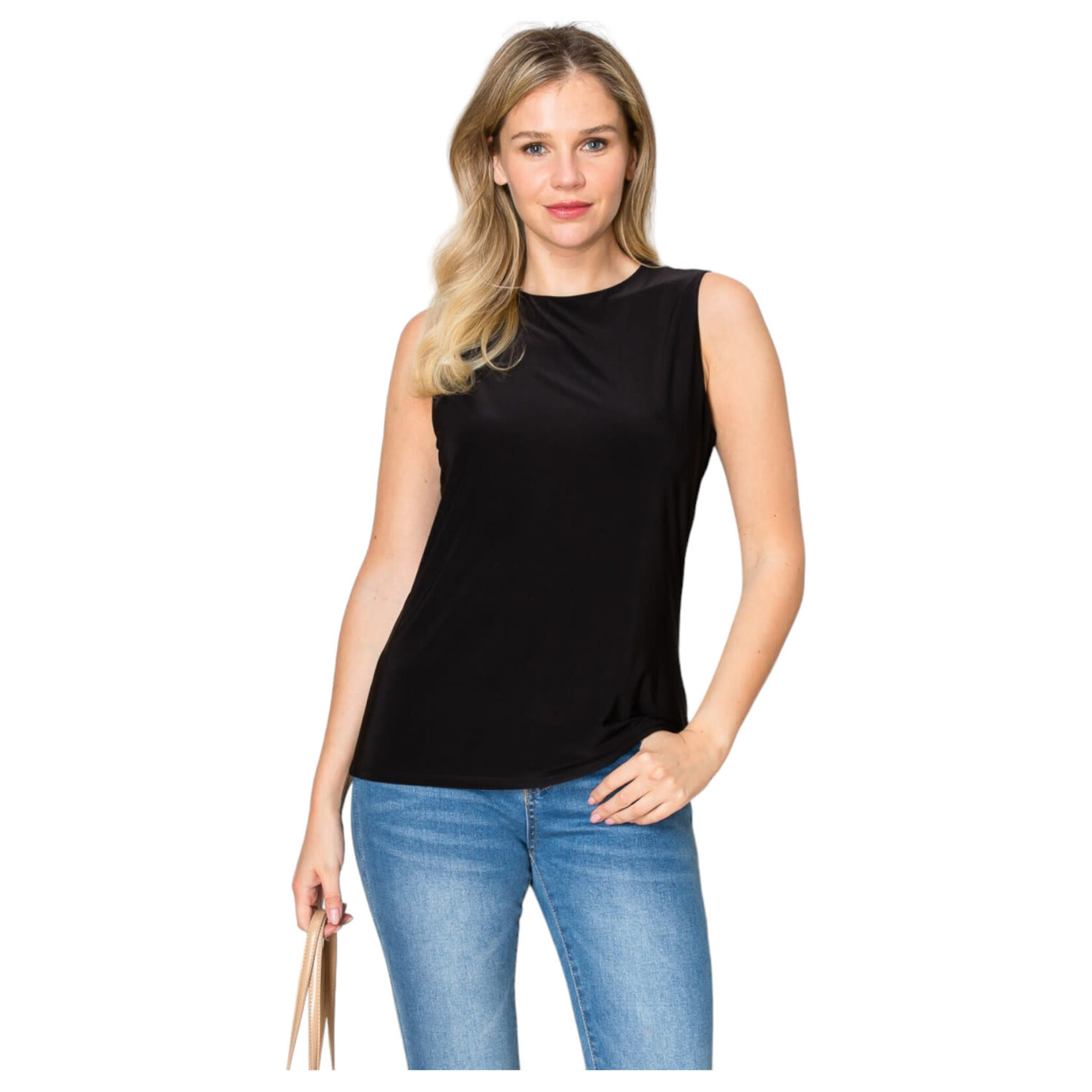 POPULAR 21 POPULAR 21 DOUBLE LAYERED SLEEVELESS TOP TJ7012-RM