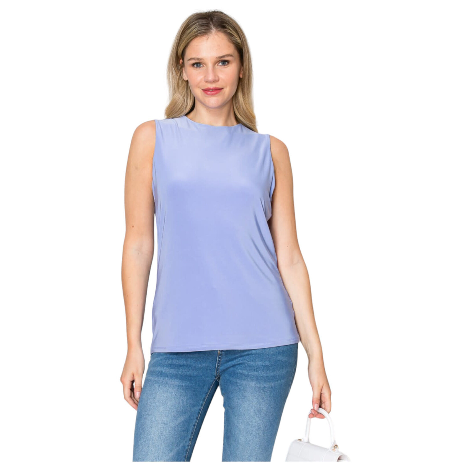POPULAR 21 POPULAR 21 DOUBLE LAYERED SLEEVELESS TOP TJ7012-RM