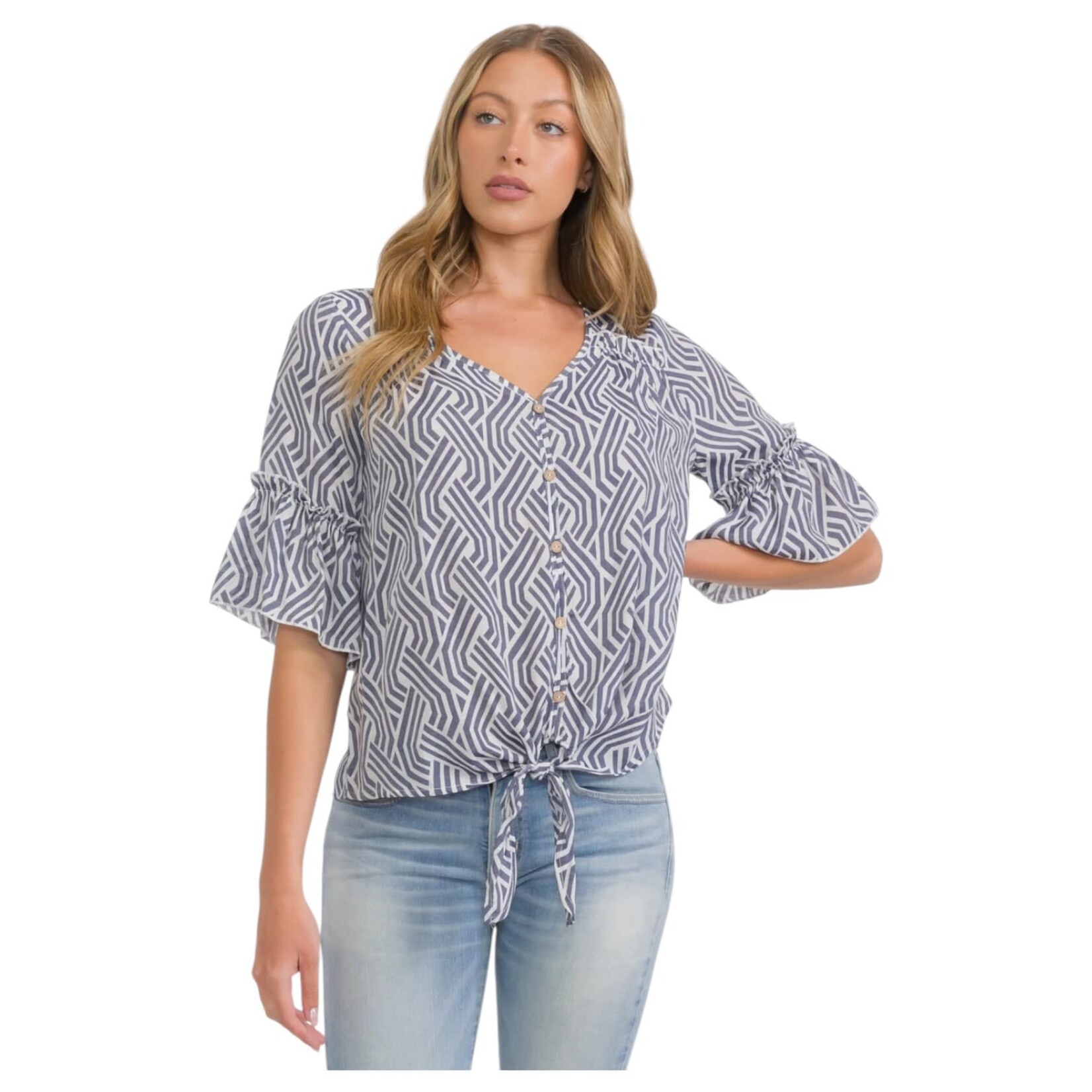 PERSEPTION PERSEPTION BUTTON UP SHORT SLEEVE TOP TP-MS-2093