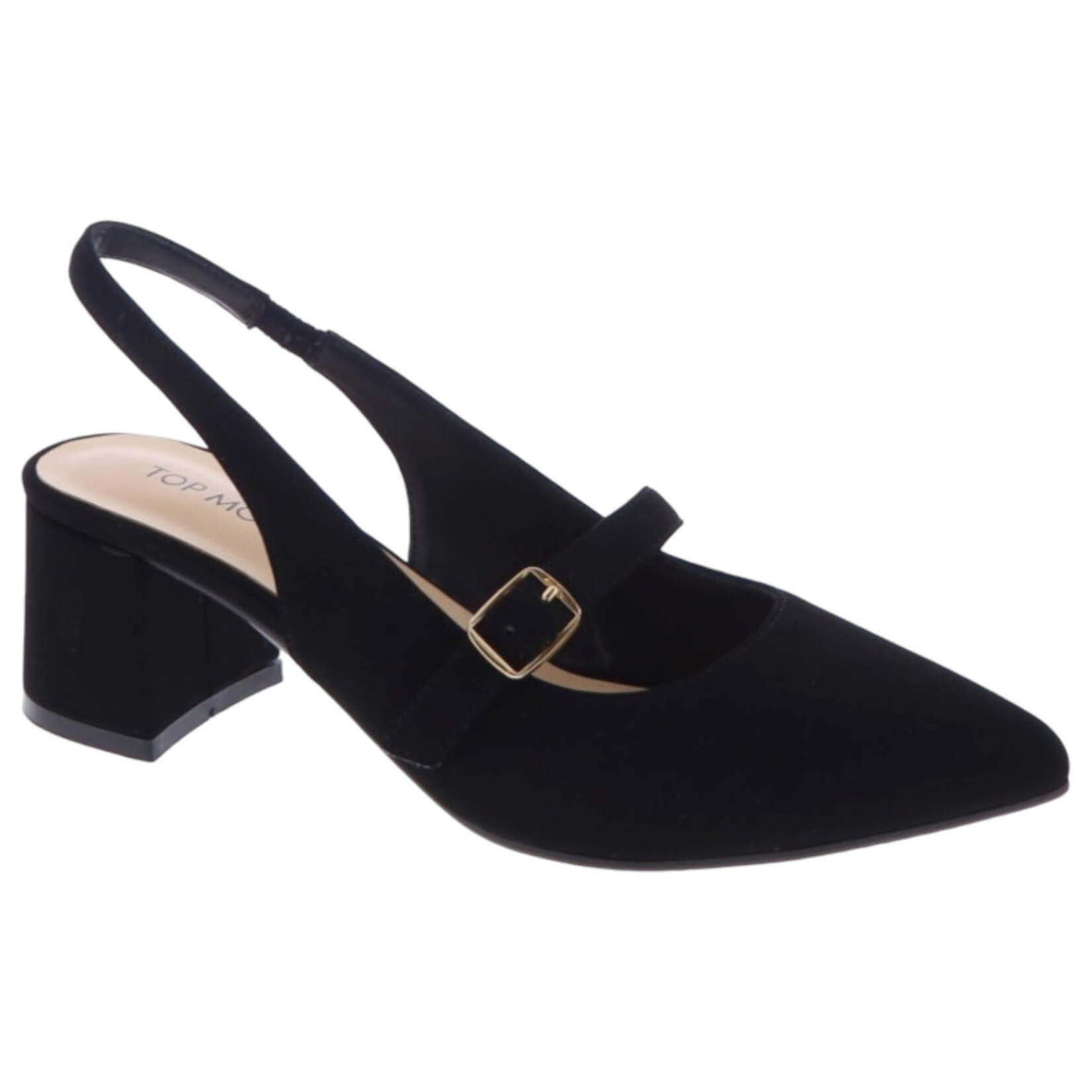 TOP MODA TOP MODA POINTY TOE OPEN BACK BLOCK HEEL GAIA-1