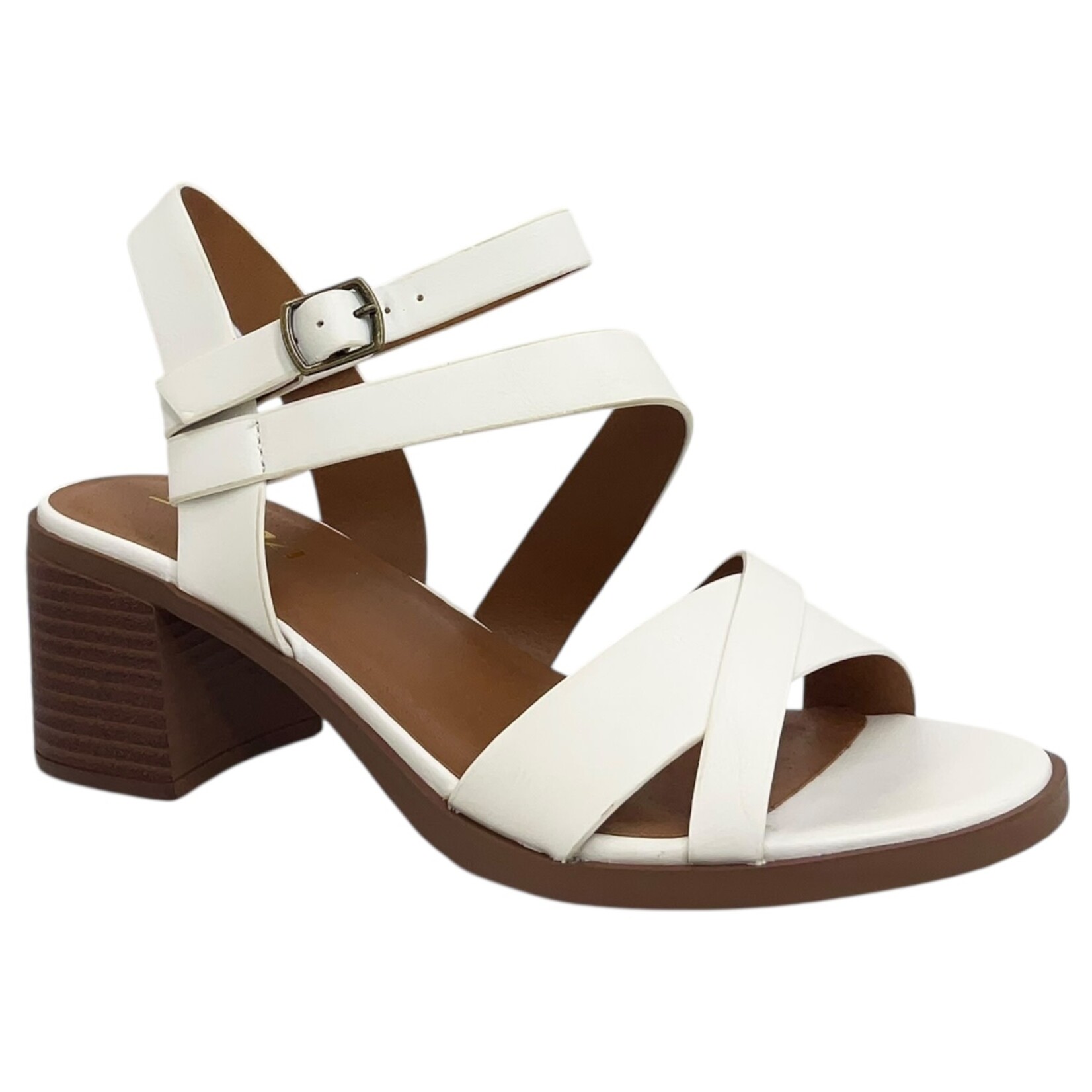 SODA SODA FRONT CROSS STRAP CHUNKY HEEL HOTSPOT