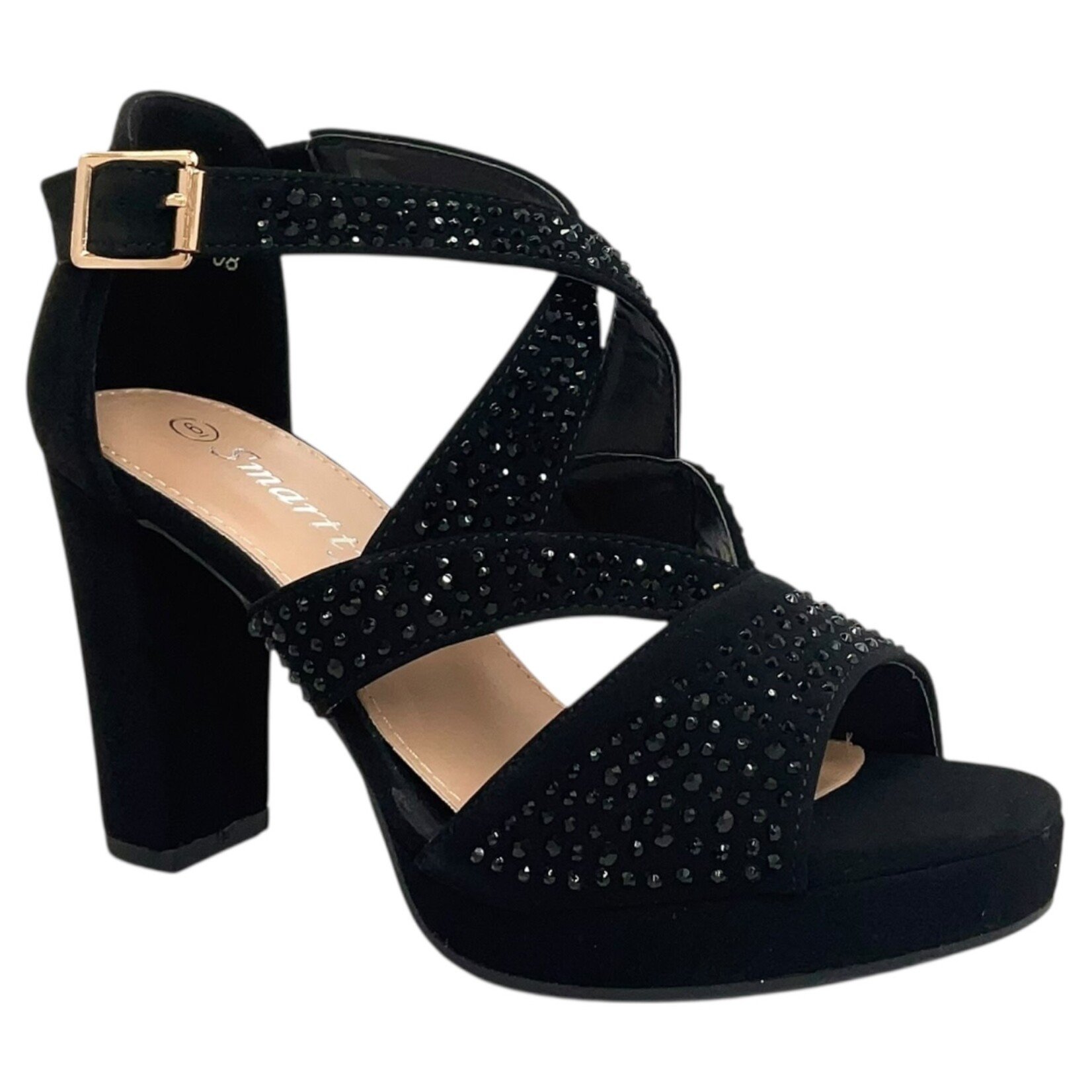 SMARTTY SMARTTY RHINESTONE BLOCK HEEL H.VALLY-08