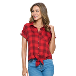 DNA DNA COLLARED SHORT SLEEVE TOP 6389B-21047