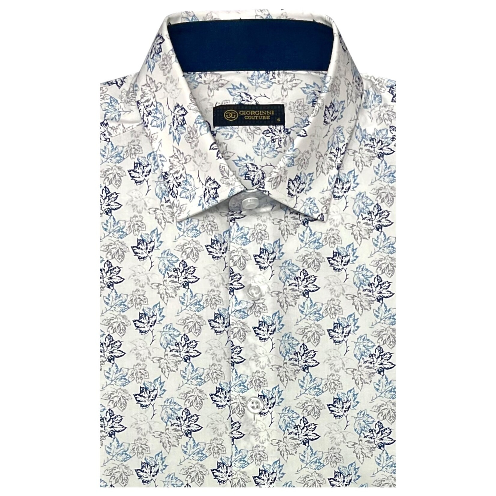GIORGINNI GIORGINNI SHORT SLEEVE MAPLE LEAF PATTERNED SHIRT FPS-2441