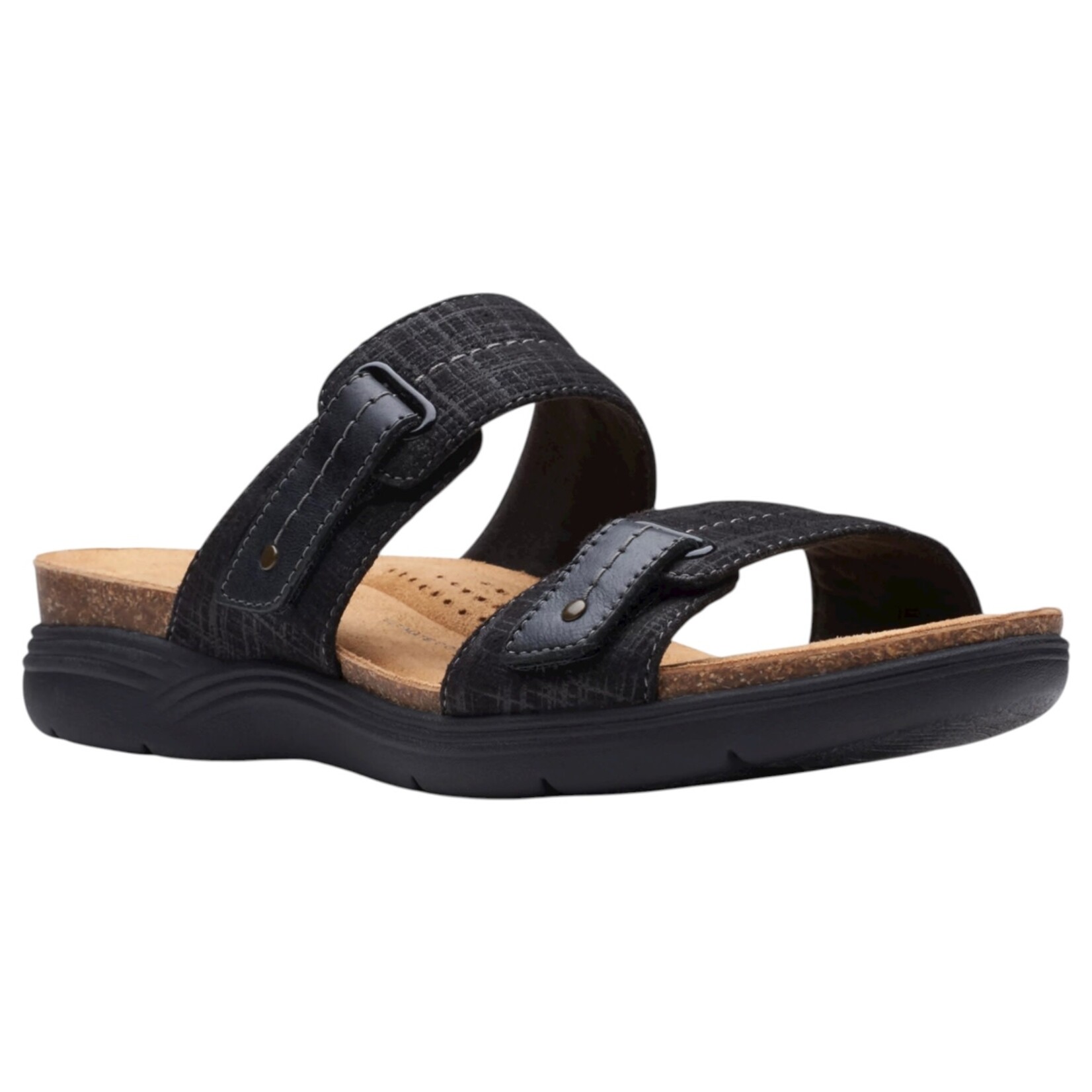 CLARKS CLARKS VELCRO DOUBLE STRAP SLIPPER  APRIL DUSK 26172318