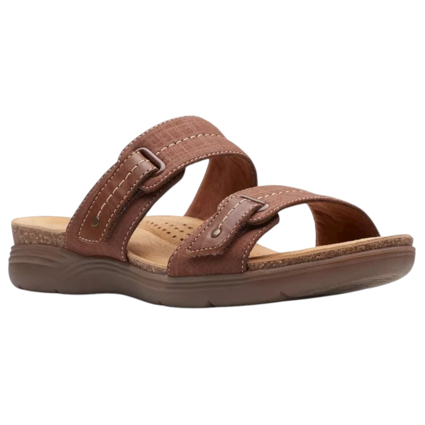 CLARKS CLARKS VELCRO DOUBLE STRAP SLIPPER  APRIL DUSK 26172738