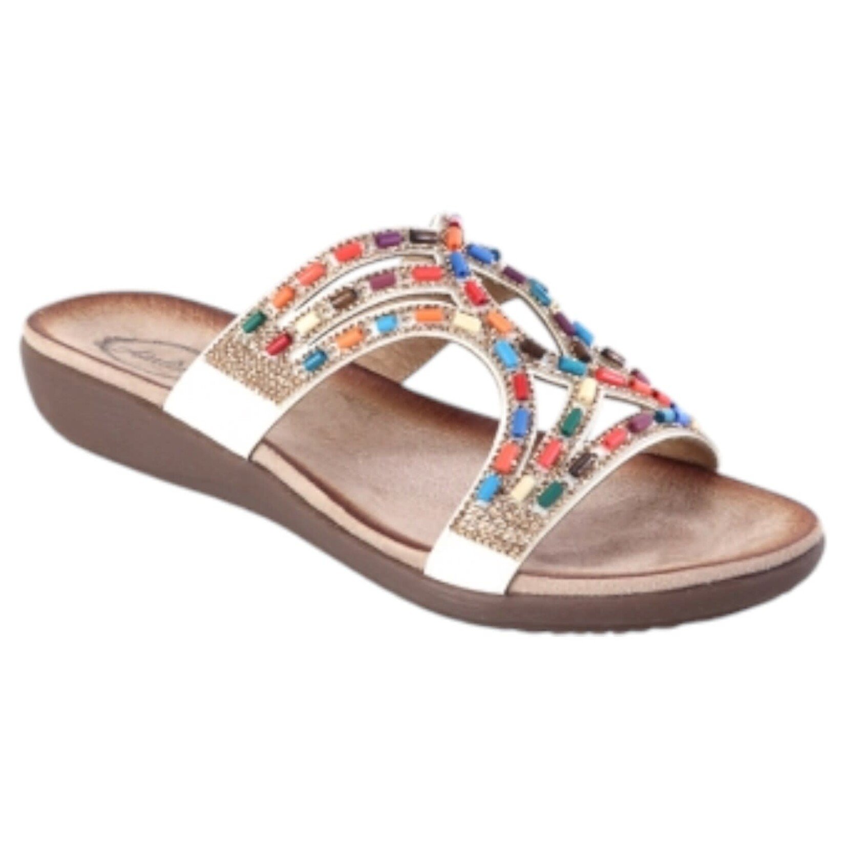 ATALINA ATALINA BEADED SLIDE SLIPPER DF9638
