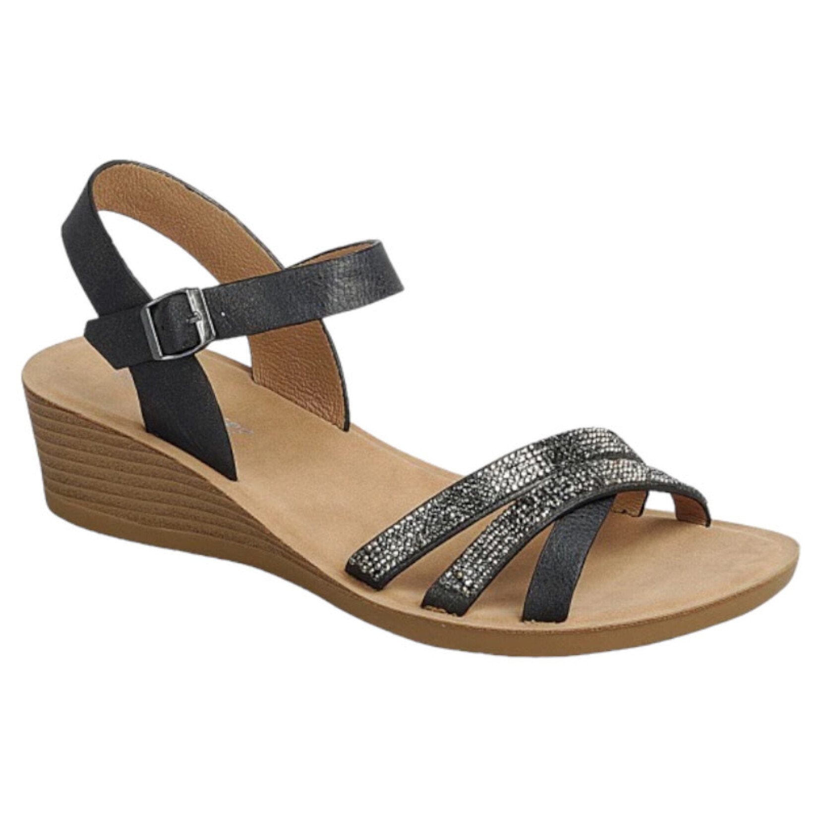 FOREVER FOREVER RHINESTONE BAND WEDGE REGARD-52