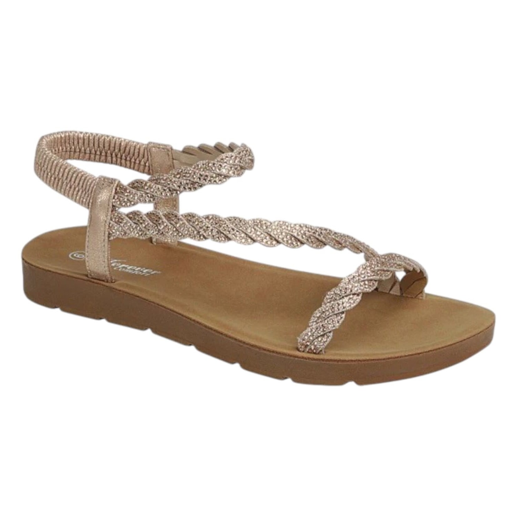 FOREVER FOREVER BRAIDED RHINESTONE BAND SANDAL REFORM-65