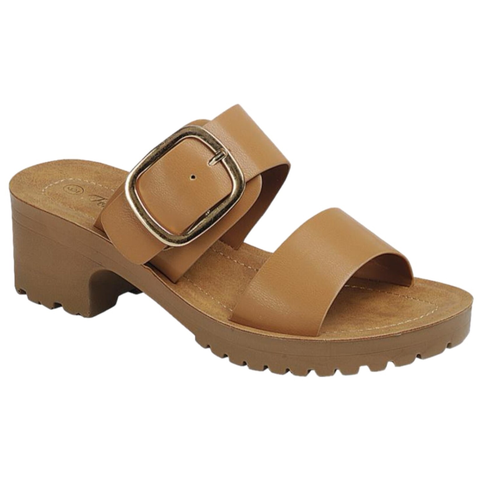 FOREVER FOREVER DOUBLE BAND CHUNKY SANDAL TALA-28