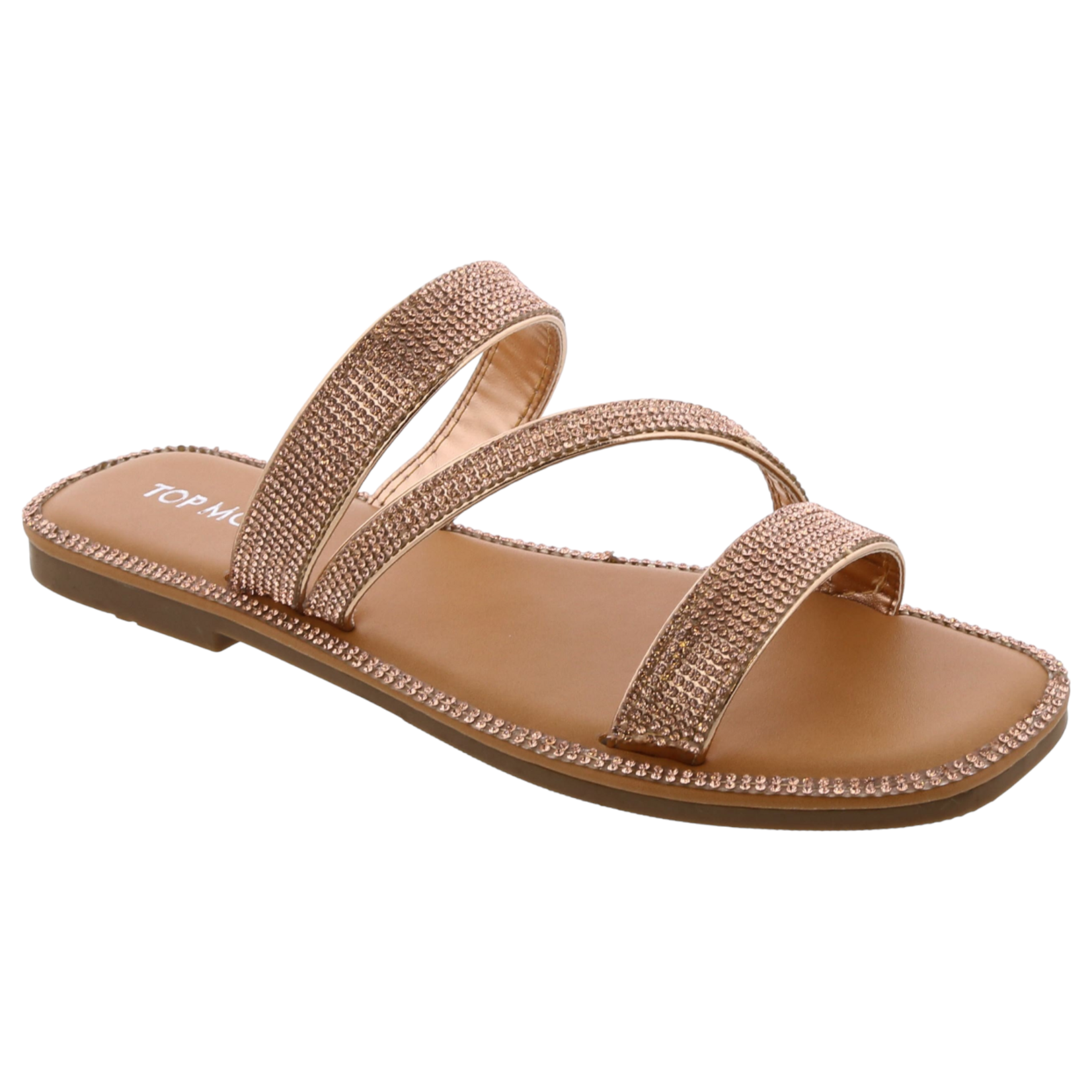 TOP MODA TOP MODA 3 BAND RHINESTONE SLIPPER MEDUSA-88