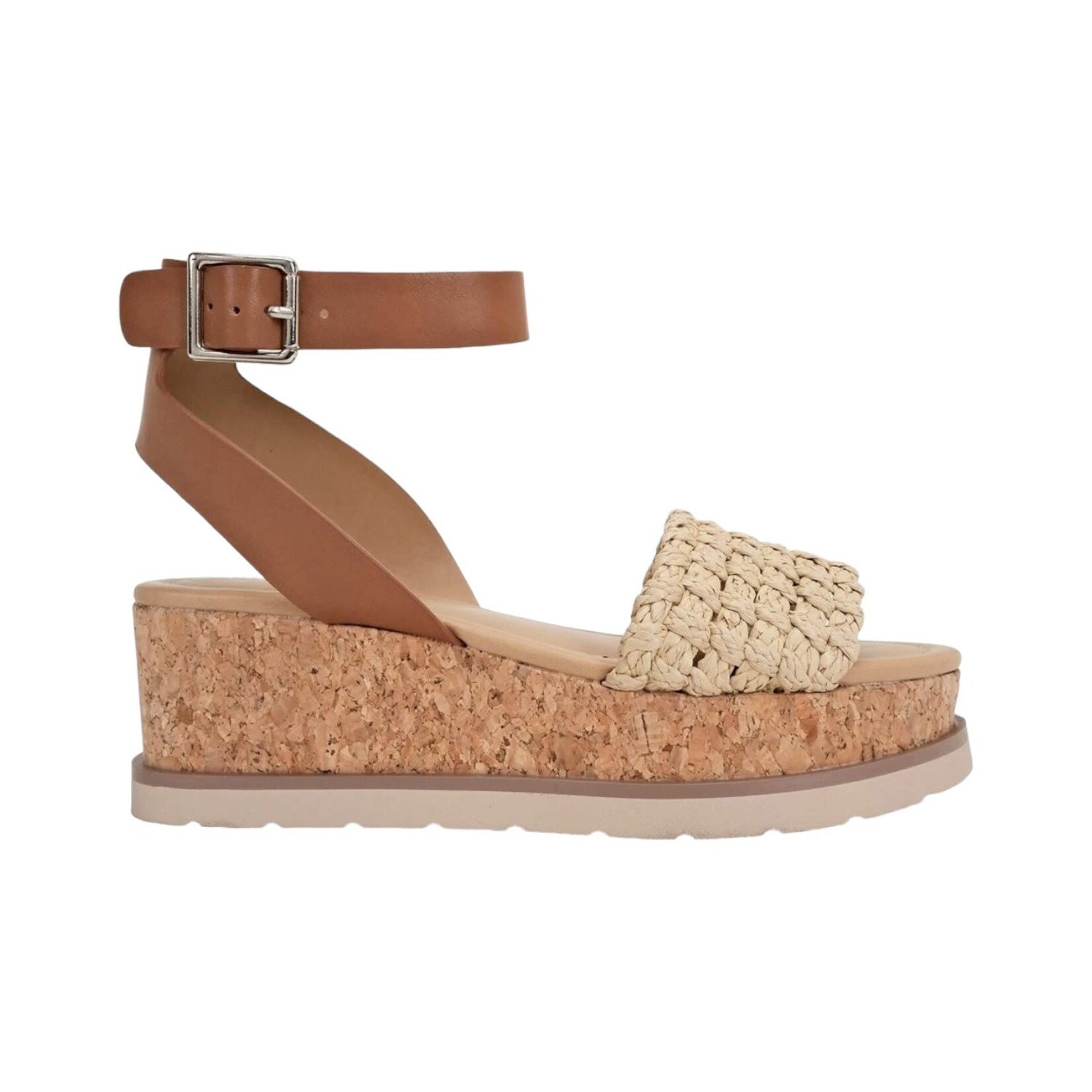 SODA SODA ANKLE STRAP CORK PLATFORM WEDGE PIN