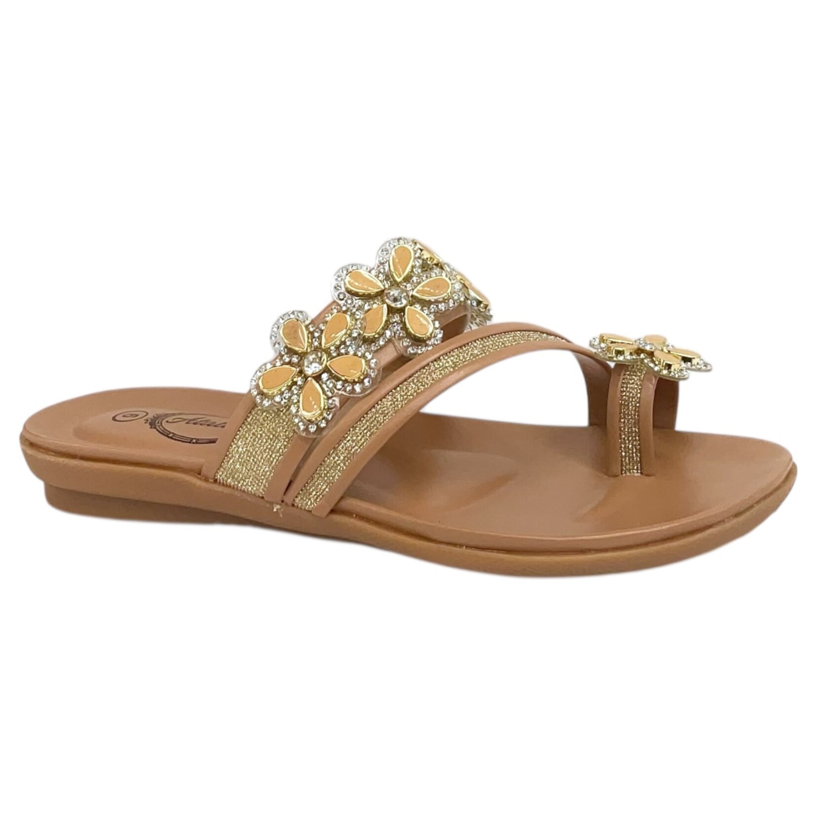 ATALINA ATALINA FLOWER DETAIL TOE LOOP SLIPPER DF9571